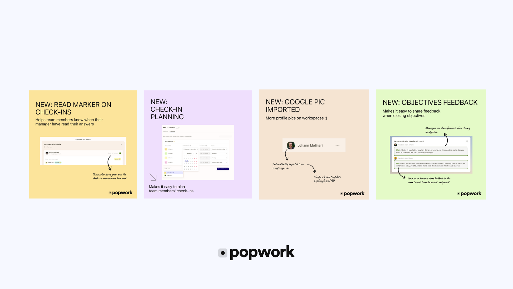December Product updates - Popwork