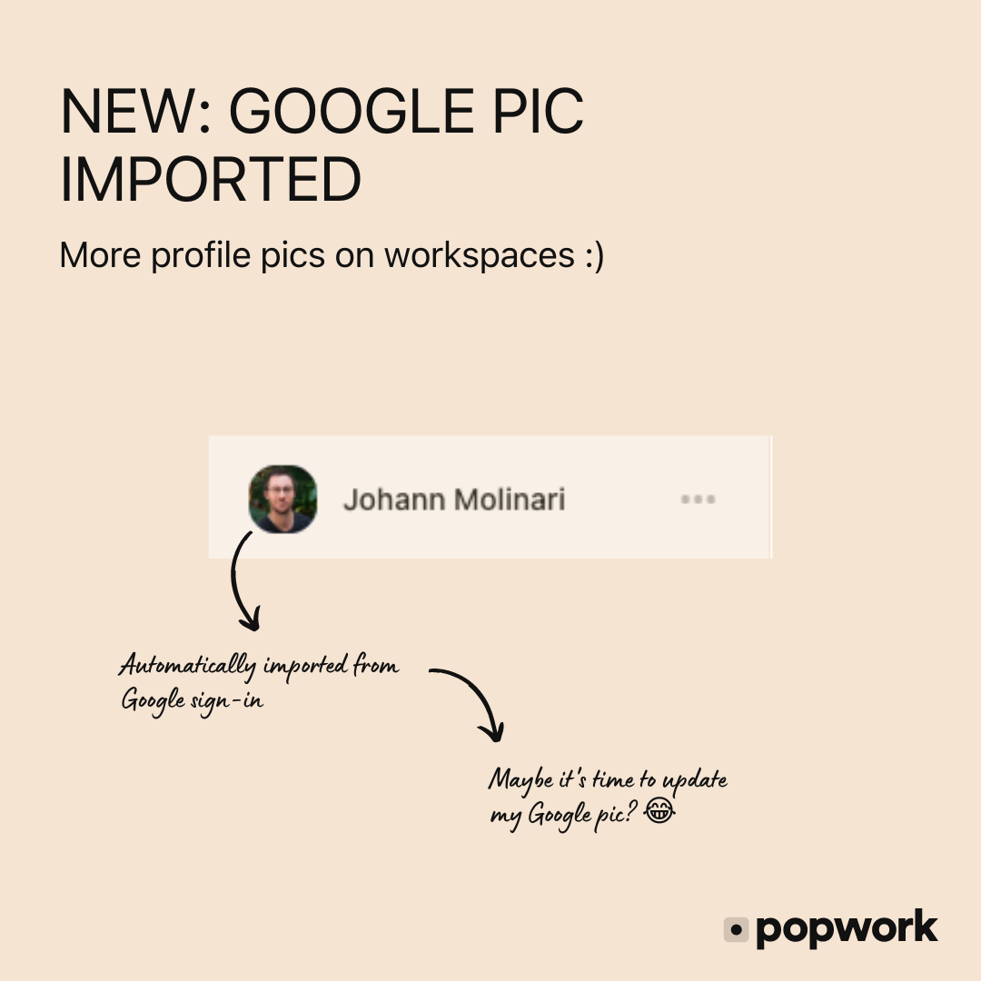 Google pic imported in popwork