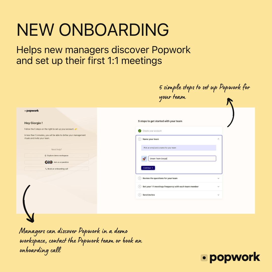 New Popwork onboarding