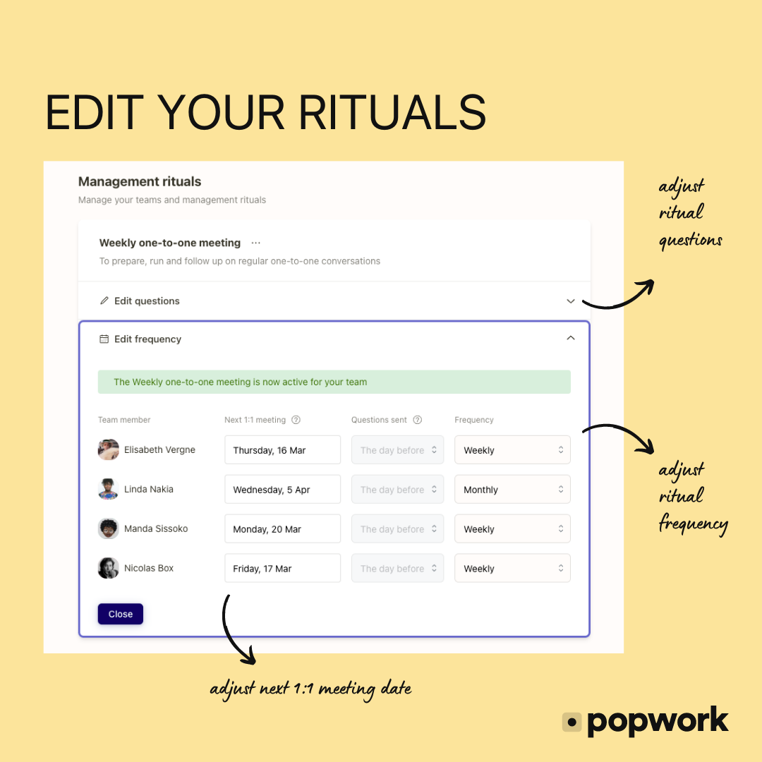 How to edit your rituals on Popwork