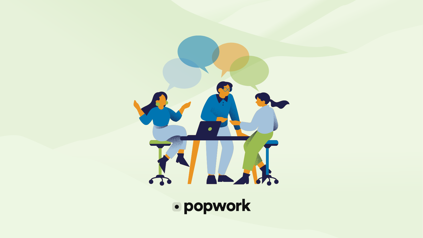 Popwork management solution for performing teams illustration